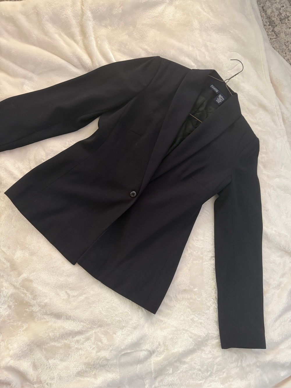 Hillard & Hanson Black Single-Button Women's Blazer